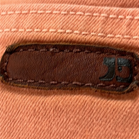 Joe's Jeans Mango Orange Shorts. 5 Pocket, Zipper Fly, Leather JJ Logo Sz 27 - Picture 6 of 10